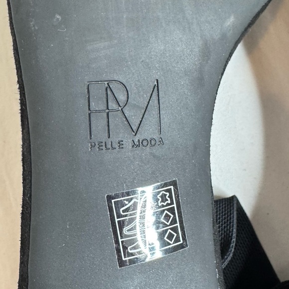 Pelle Moda Elvi Suede Mesh Kitten Heel Sandals. - Picture 6 of 16